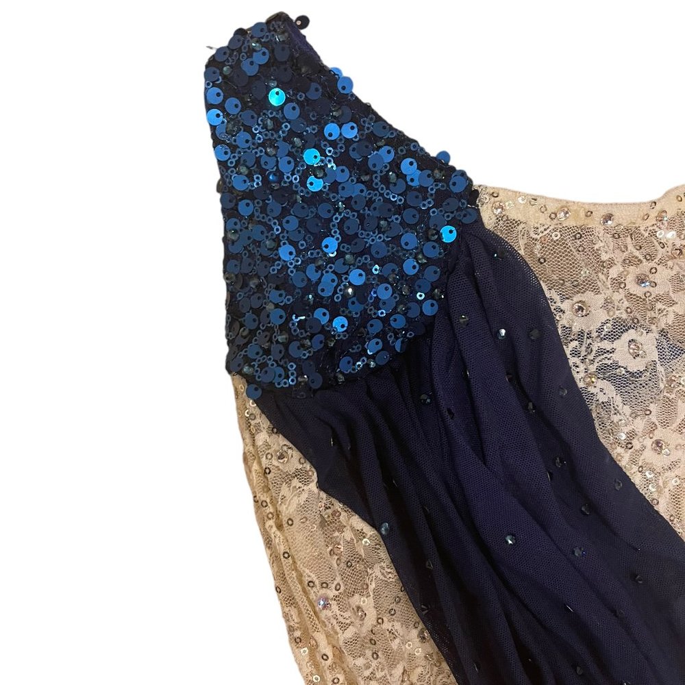 Reverence White & Blue Dance Dress Like New Condition - Picture 9 of 12